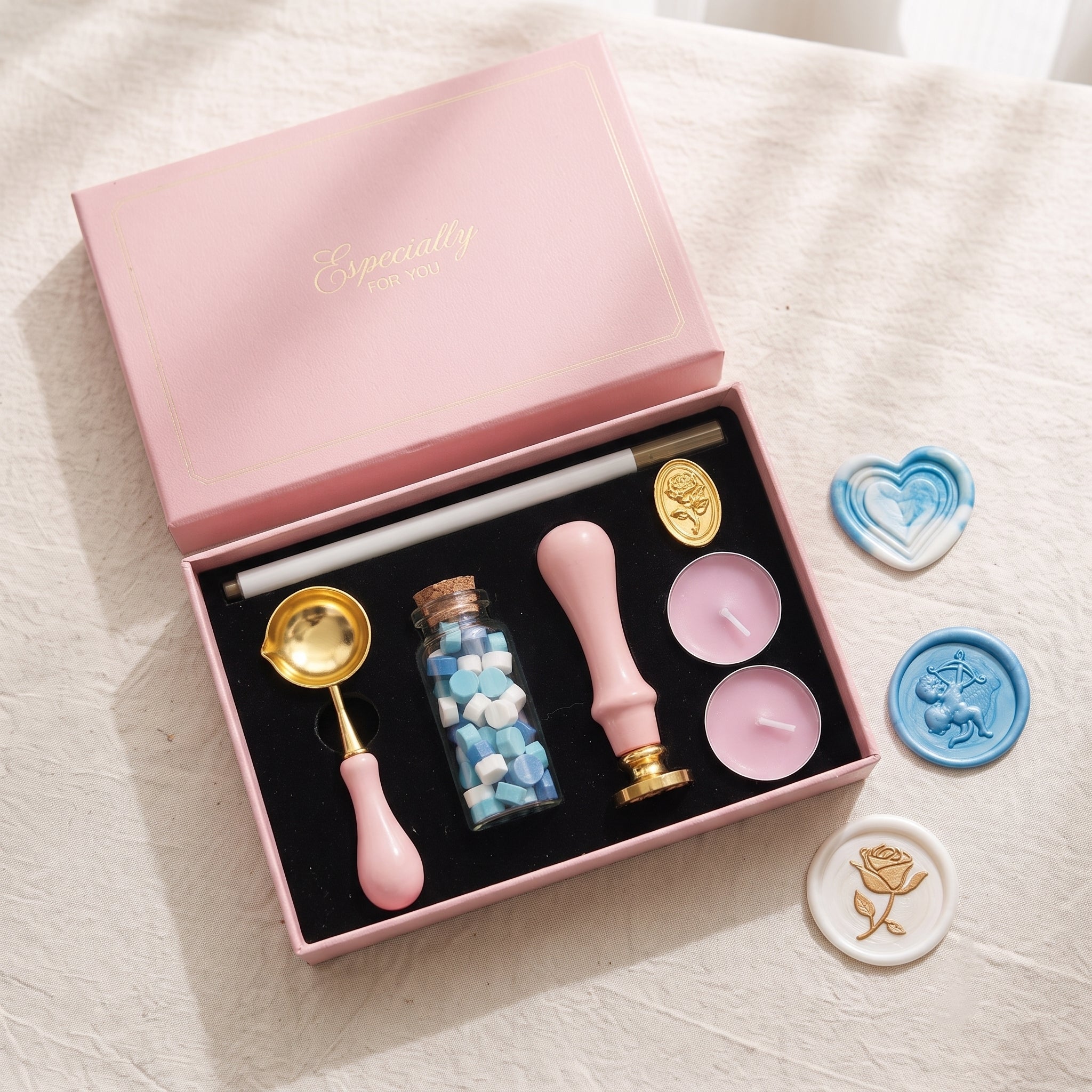 Aesthetic Pink Wax Seal Stamp Kit